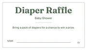Personalized printable diaper raffle tickets